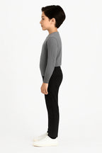 Kids Cotton Chino Pant - Bcp-0037 Black