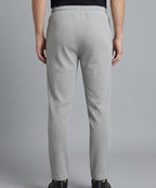 Waffle Knit Elastic Waist Trousers - L Grey Lwr-0694 - Grey - View 2