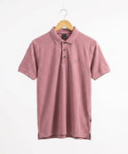 A|X Logo Self-Textured Basic Polo T-Shirt TSH-7163 T-Pink