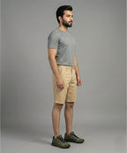 Men’S Summer Cotton Beige Shorts- Br-0112 - Beige - View 2