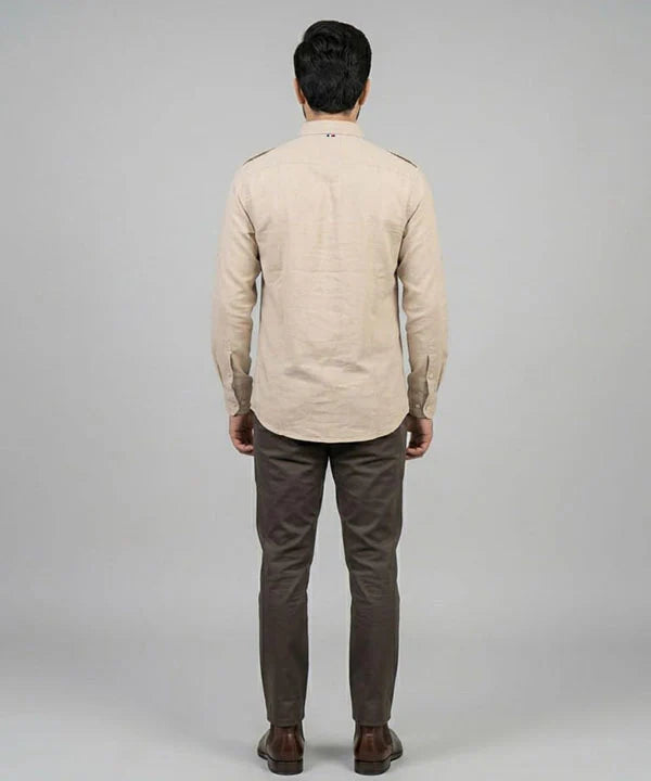 Men's Casual Shirt - Shc-1406 Beige