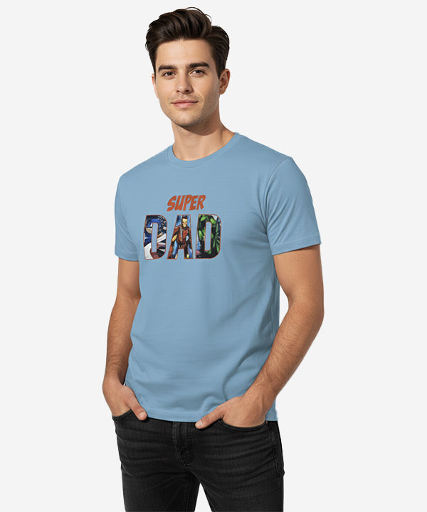 Men’S Super Dad T-Shirt – Sky Tsh-5921 - Sky - View 2