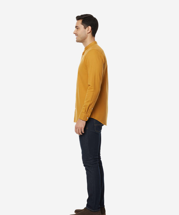 Men's Casual Shirt - Yellow Shc-1691 - Yellow - View 2