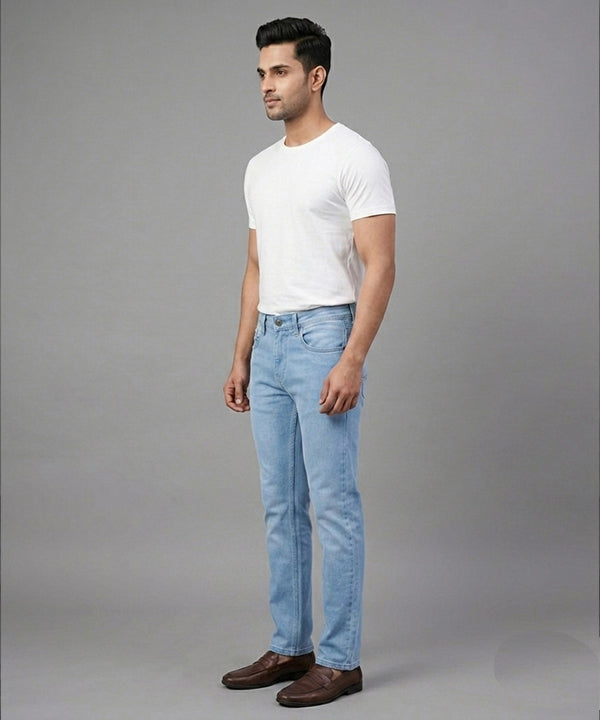 Men's Denim Tailored Fit- JP 2201 Light Blue - Blue - View 2