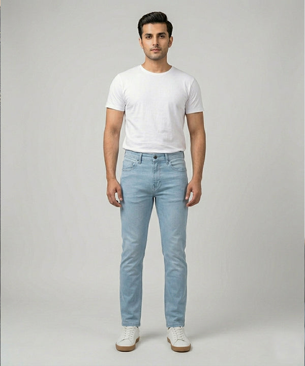 Men's Denim Straight Fit- Jp- 2226 Ice Blue - Blue - View 1