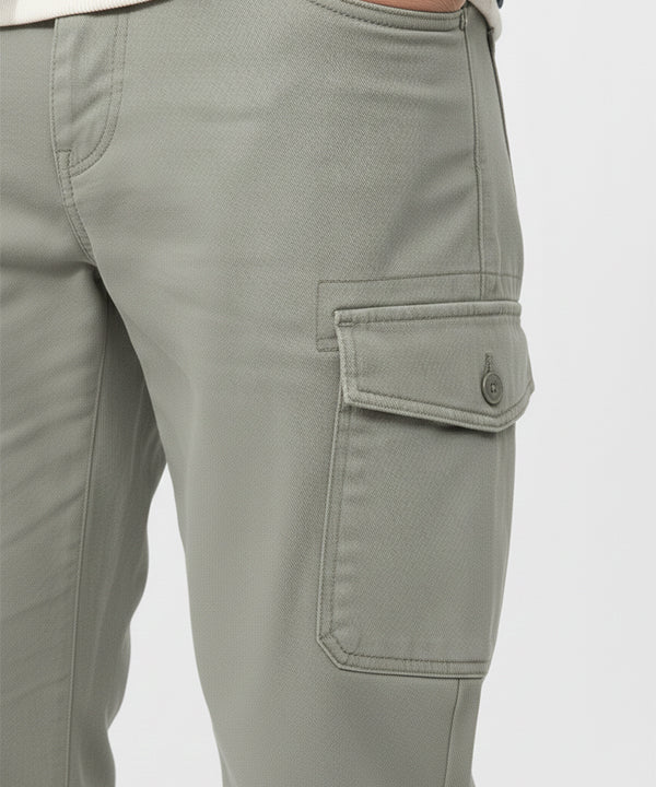 Men'S Cotton Pant 6 Pocket - Stone L- Green Cp-0550 - Green - View 2