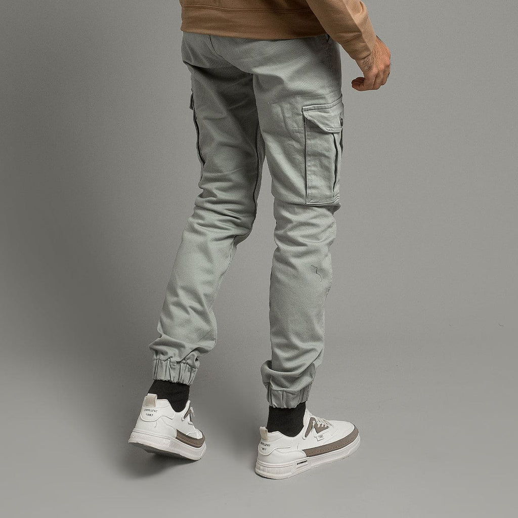 Men'S Cargo Trousers - Light Grey Lwr-0484 - Grey - View 3