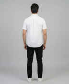 Men's Casual White Half Sleves Shc-1846