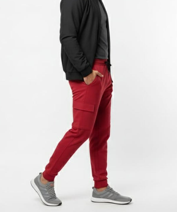 Men'S Sports Trousers Six Pocket - Maroon Lwr-0513 - Maroon - View 2