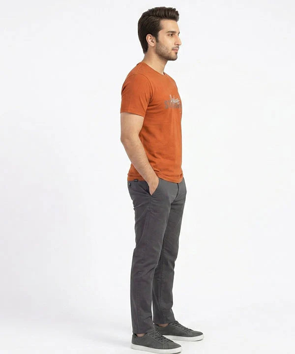 HR Clothing Men’s Printed T-Shirt – Mustard TSH-5878