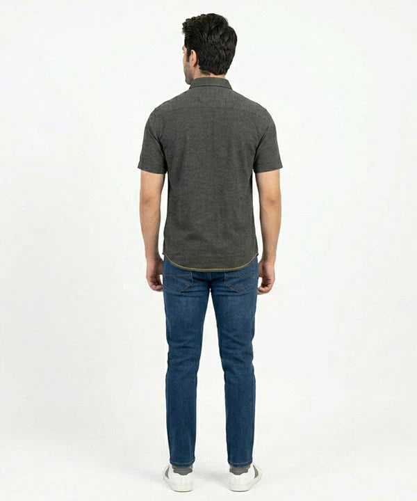 Men's Casual Grey Half Sleves Shc-2028