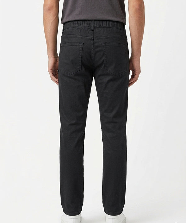 Elastic Waist Straight Fit Denim Jp-2229 Black - Black - View 2
