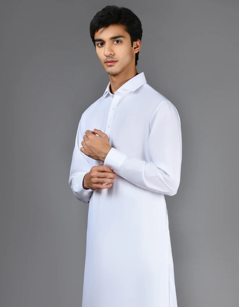 white plain kameez shalwar