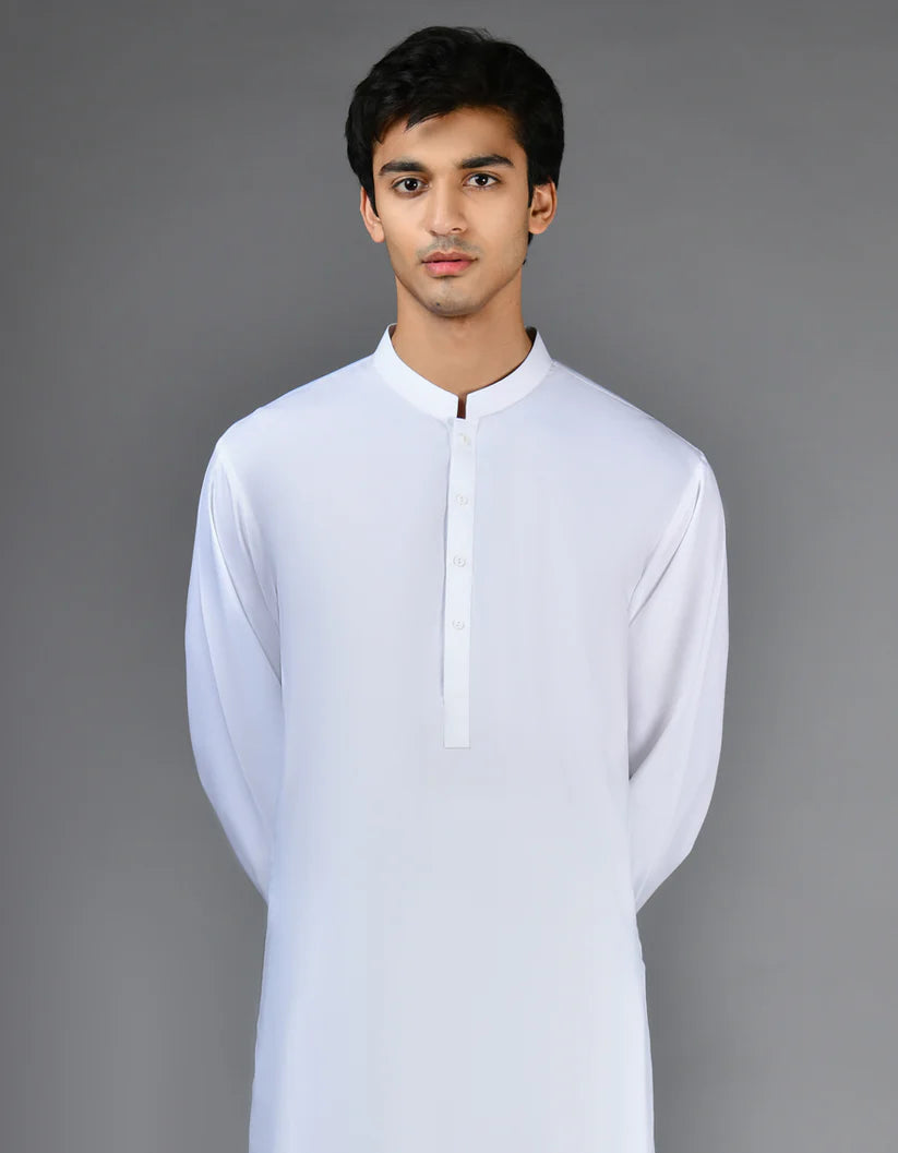 white plain kameez shalwar