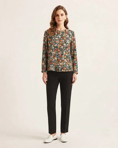 Women Western Floral Multi Printed Top LSH-0106