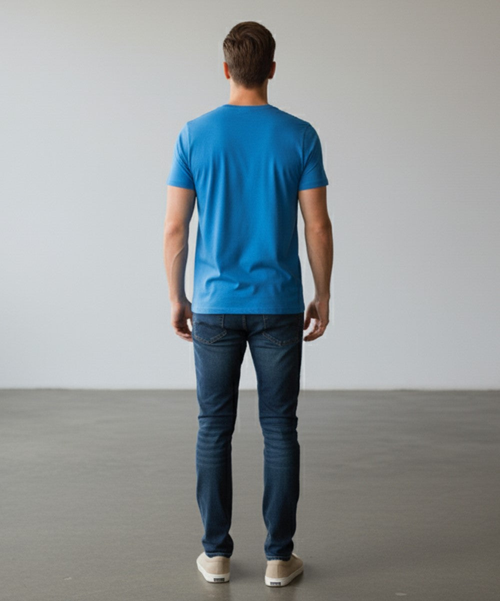 Men’S T-Shirt – Light Blue Tsh-5685 - Blue - View 3