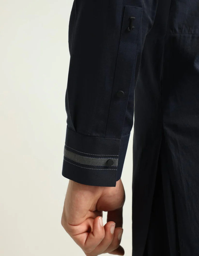 navy blue cotton casual kameez shalwar