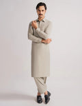 cement green casual kameez shalwar