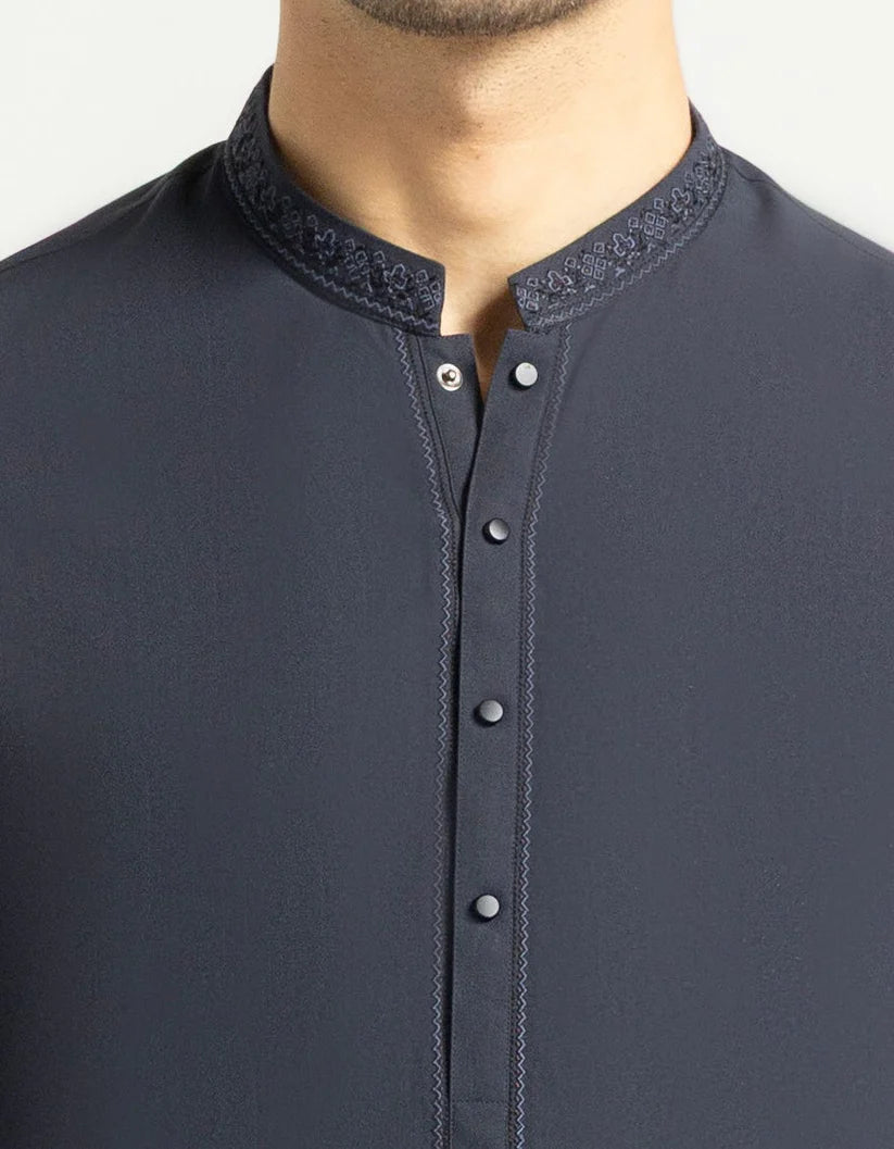 midnight blue semi-formal kameez shalwar