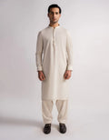 cream casual kameez shalwar