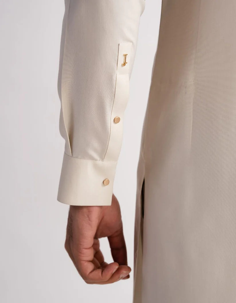 cream casual kameez shalwar