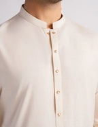 cream casual kameez shalwar