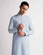 sky blue casual kameez shalwar