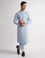 sky blue casual kameez shalwar
