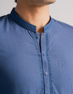 blue semi-formal kameez shalwar