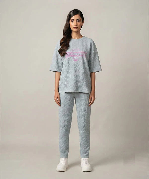 Women's Western Casual Co-Ord Set Sky LTP-0025