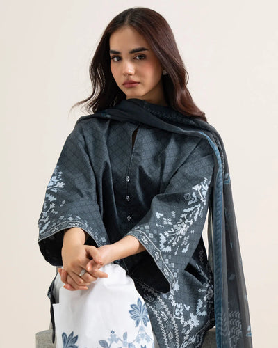 3 Piece - Printed Cotton Suit