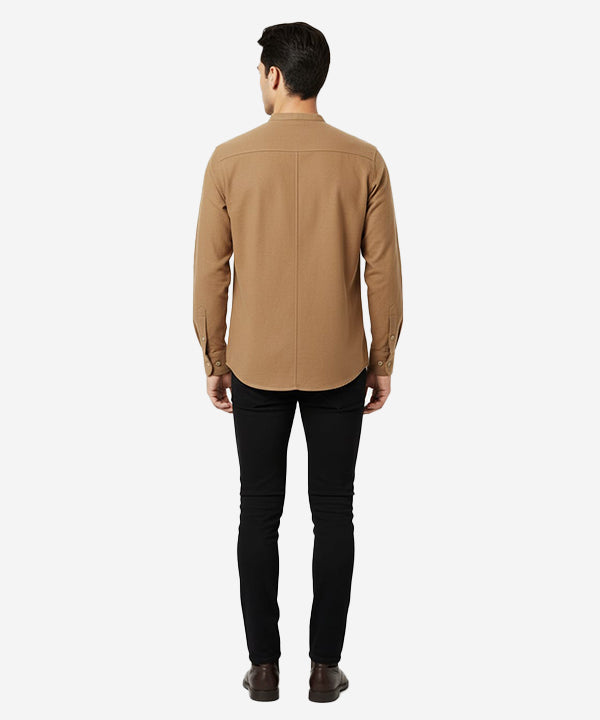 Men's Casual Shirt - Coffee Shc-1691 - Coffee - View 3