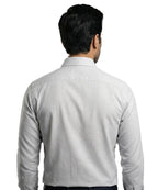 Men'S Dress Shirt - Self/Grey Dsh-0289 - Grey - View 3
