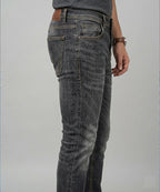 Men's Denim Tailored Fit- JP-2210 D-Grey - Red - View 3