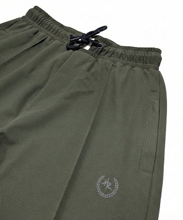 Men'S Baggy Waffle French Trousers - Green Lwr-0592 - Green - View 3