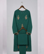 Women's Eastern Green Embroidered 2-Piece Suit 0006
