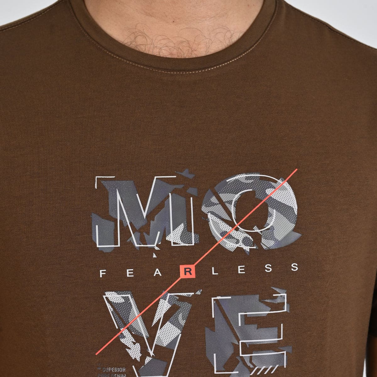 Mens T-Shirt - Brown Tsh-5351 - Brown - View 3