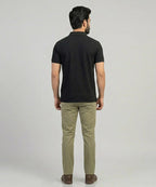 Premium Ribbed Collar Basic Polo T-Shirt Black TSH-7162