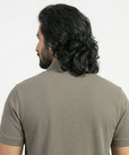 A|X Logo Self-Textured Basic Polo T-Shirt TSH-7163 Grey