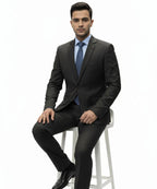 Formal Suit Gst-0123 Black - Black - View 3