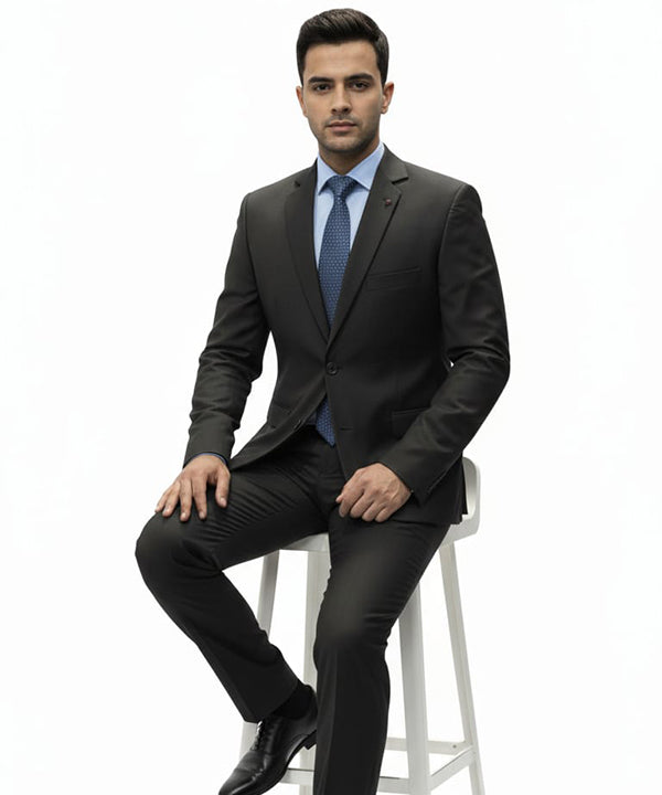 Formal Suit Gst-0123 Black - Black - View 3