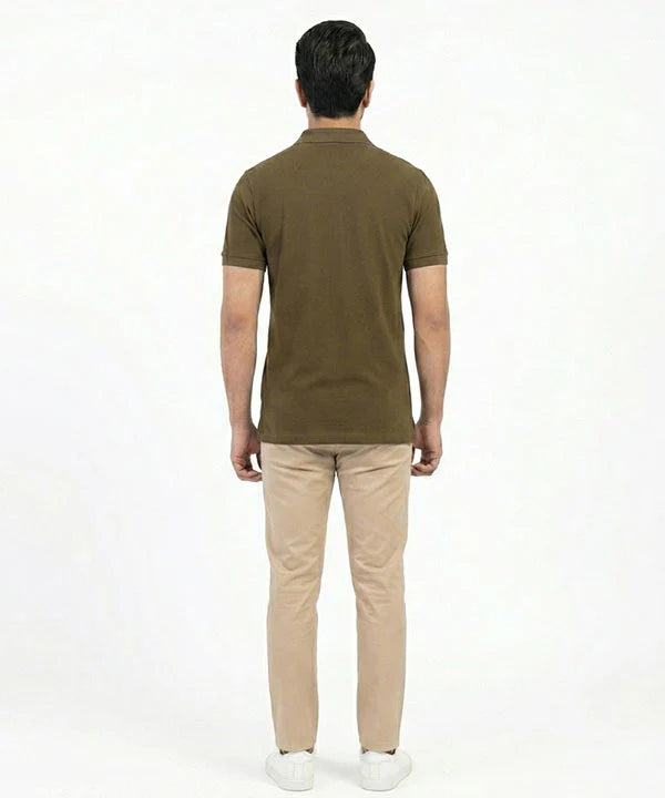 HR Clothing Men's Polo T-Shirt D-Brown TSH-5546