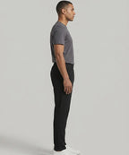 Waffle Knit Elastic Waist Trousers - Black Lwr-0694 - Black - View 3