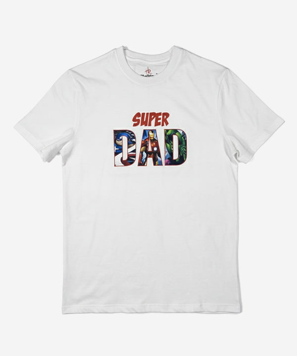 Men’S Super Dad T-Shirt – White Tsh-5921 - White - View 3