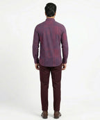 Men's Casual Shirt - Shc-1106 Dotted Maroon