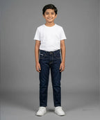 Boys Navy Blue Stretch Denim Jeans- Bjp-0304