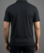 Men'S T-Shirt Collar Black Tsh-7020 - Black - View 3