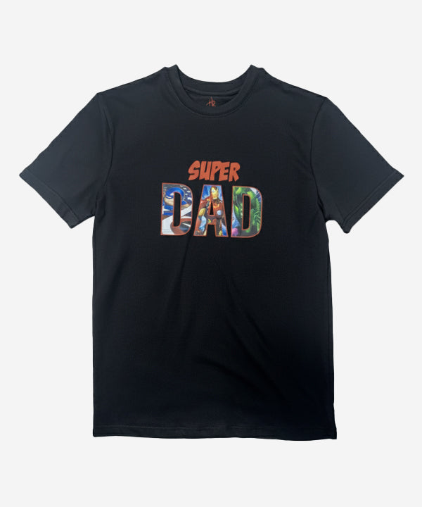 Men’S Super Dad T-Shirt – Black Tsh-5921 - Black - View 3