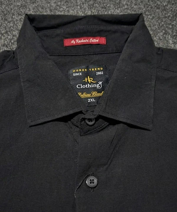 Men's Casual Black Half Sleves Shc-2073