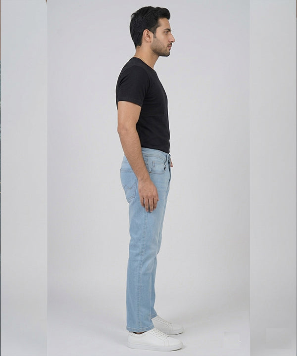 Men's Denim Tailored Fit- JP-2227 Ice Blue - Blue - View 3